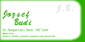 jozsef budi business card